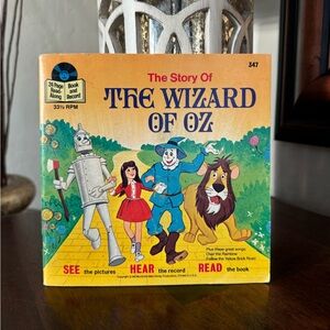 1978 Vintage Disneyland Walt Disney The Story of the Wizard of Oz Book & Record